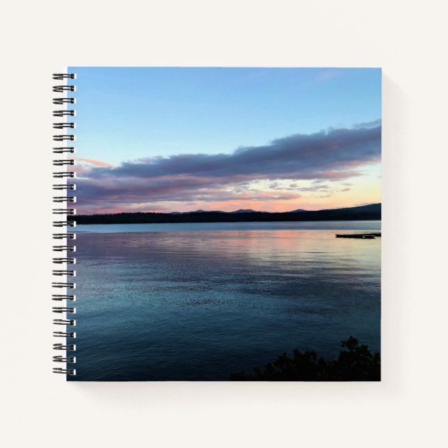 Carnet Coucher de soleil sur le lac Crescent, OR (Devant)