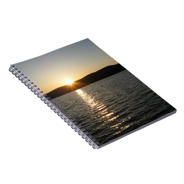 Carnet Coucher de soleil sur le lac Onota : horizontal (Côté Droit)