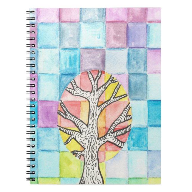 Carnet Coucher de soleil tissé (Devant)
