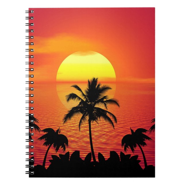 Carnet Coucher de soleil tropical (Devant)