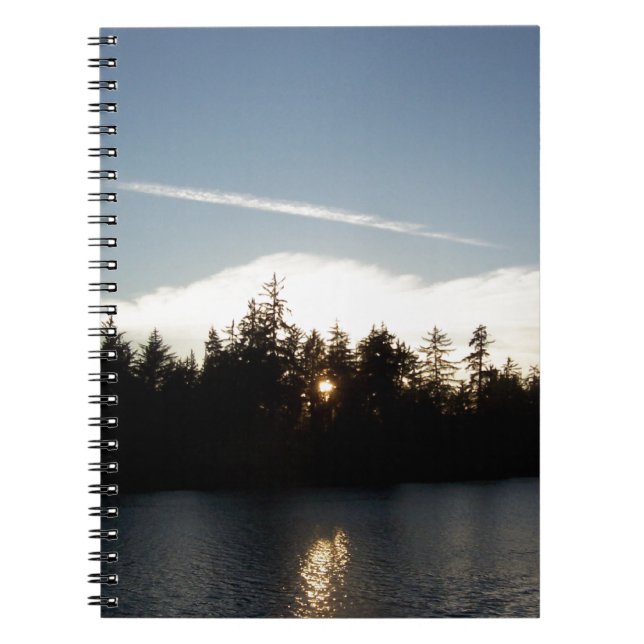 Carnet Coucher du soleil bleu frais (Devant)