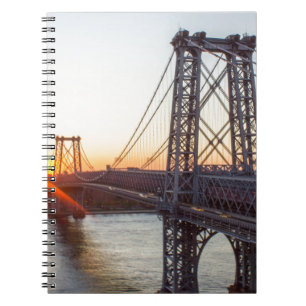 Carnet Coucher du soleil Brooklyn NYC de pont de