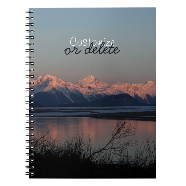Carnet Coucher du soleil Pacifique ; Personnalisable (Devant)