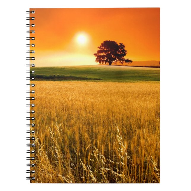 Carnet Coucher du soleil rouge sang (Devant)