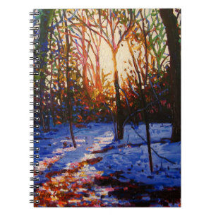 Carnet Coucher du soleil sur la neige 2010