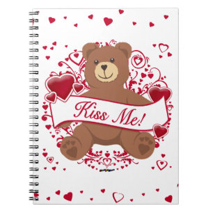 Carnet Coucou! Ours en peluche de la Saint-Valentin