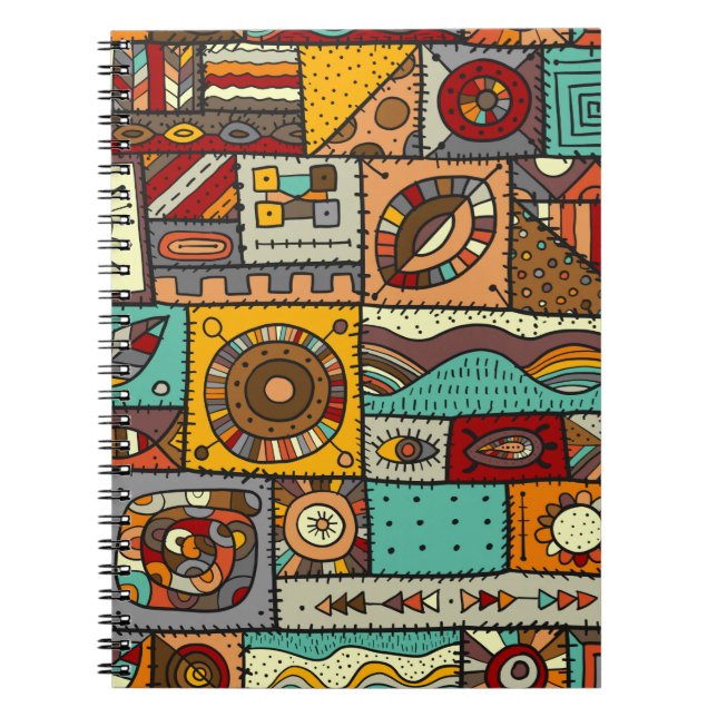 Carnet Coudre des morceaux de tissu dans un style patchwo (Devant)