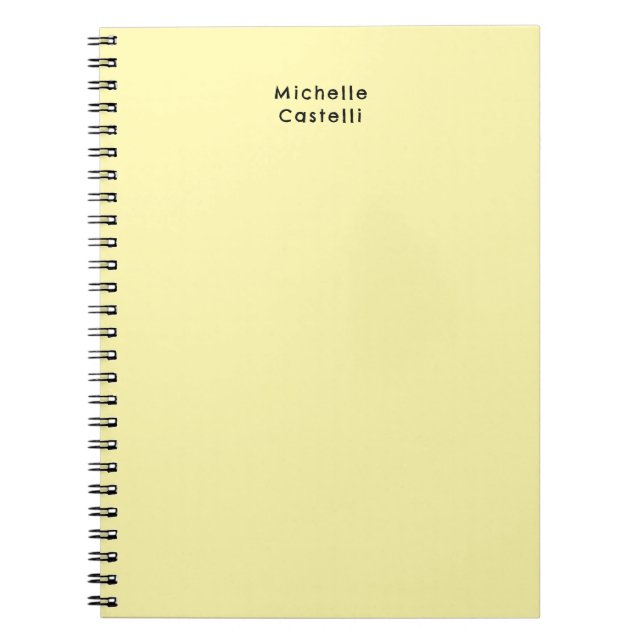 Carnet Couleur crème Professionnel Classique Unique Votre (Devant)