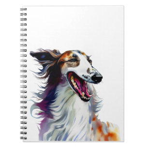 Carnet Couleur Cute Borzoi Art Vibrant Art Greyhound