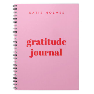 Carnet Couleur de fond unie personnalisée et nom
