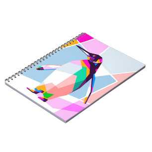 Carnet Couleur de pingouin géométrique Cadeau d'art