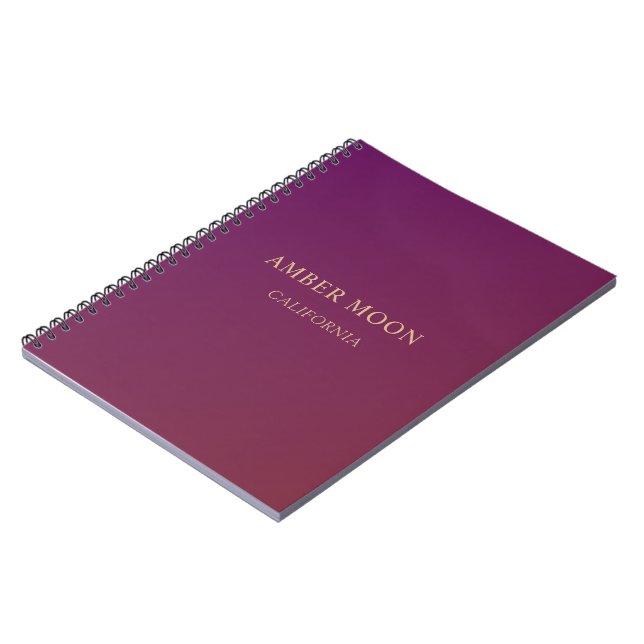 Carnet Couleur de vin bordeaux classique élégant professi (Côté gauche)
