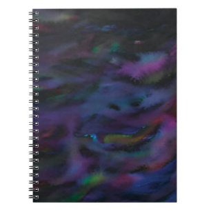 Carnet Couleur d'eau fumée abstraite personnalisée et amu