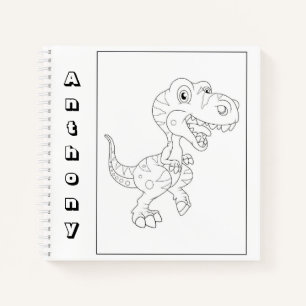 Carnet Couleur Dinosaur Cute Nom Esquisse