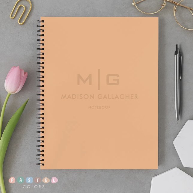 Carnet Couleur Jaune Orange Clair Pastel Foncé Douce Lumi (Solid Soft Light Pastel Dark Yellow Orange Color Notebook
)