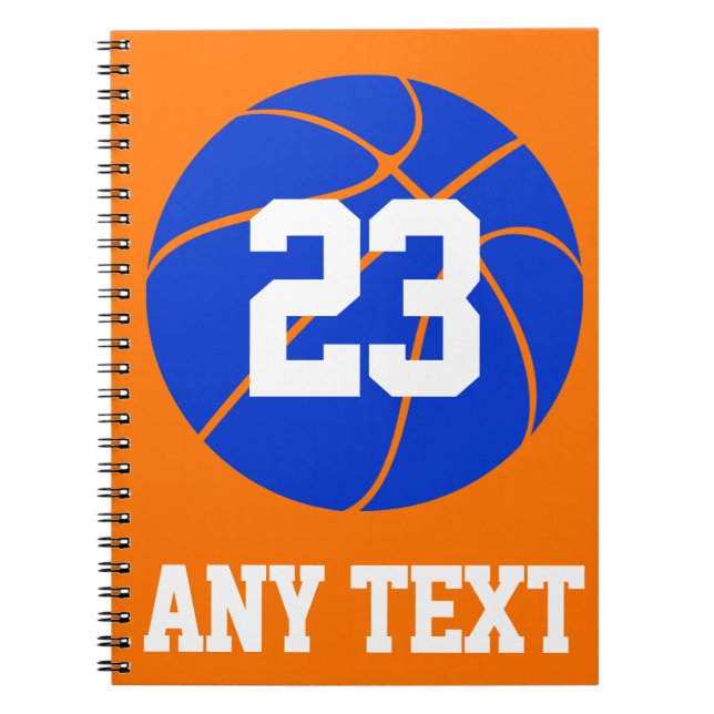 Carnet Couleur, nom et numéro personnalisés École de bask (Devant)