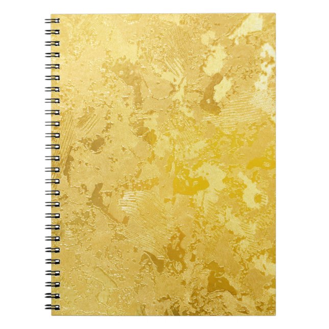 Carnet couleur or Abstraite peinte sur la surface brute d (Devant)