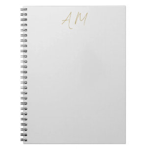 Carnet Couleur Or Monogramme Initiales Calligraphie Pro