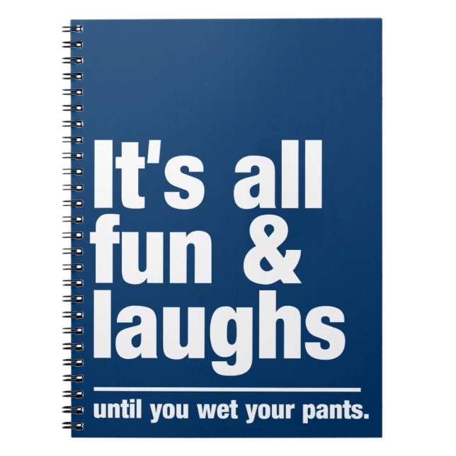 Carnet couleur personnalisé FUN & LAUGHS (Devant)