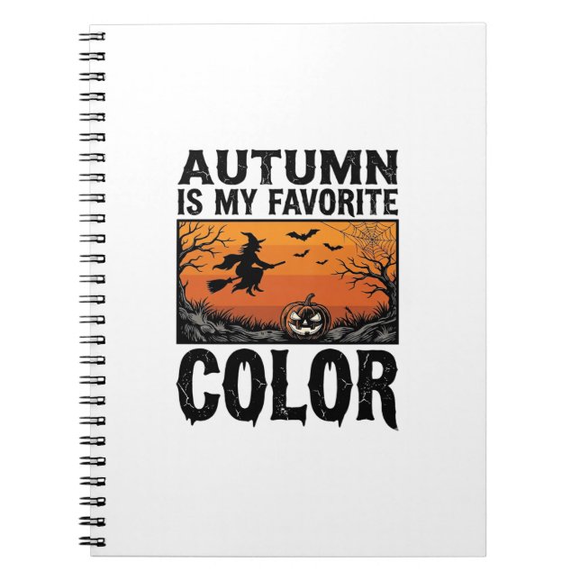 Carnet Couleur préférée d'automne Halloween Citrouille Ve (Devant)