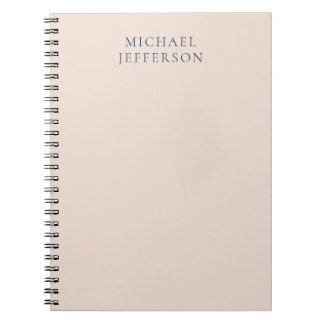 Carnet Couleur Rose Champagne Minimaliste Moderne Simple