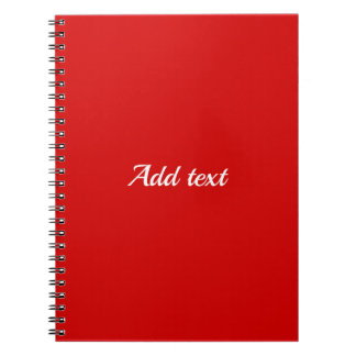 Carnet Couleur solide rouge fêté, Modèle,