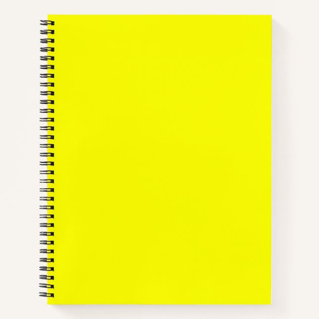 Carnet Couleur uni jaune néon (Devant)