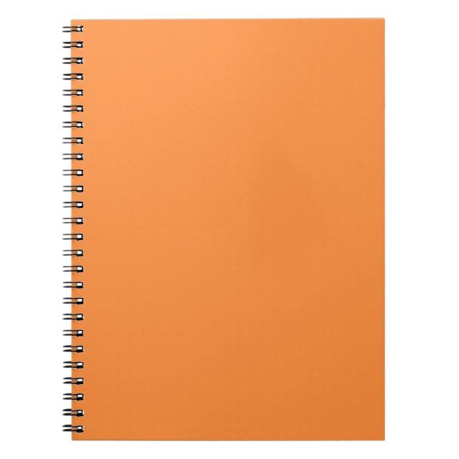 Carnet Couleur unie orange simple monochrome (Devant)