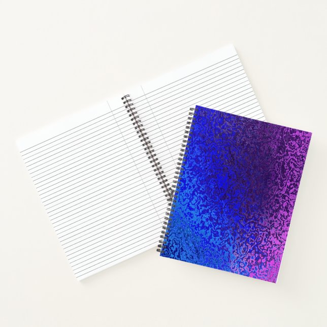 Carnet Couleurs bleu et violet brillant Motif apparence (Intérieur)