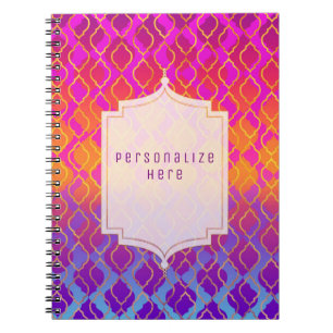 Carnet Couleurs Brillantes Arabes Marocaines Glam Personn