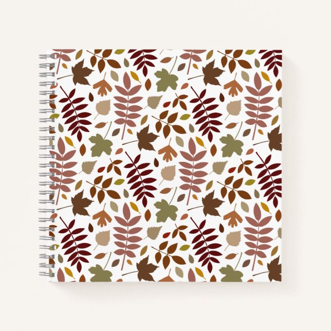 Carnet Couleurs d'automne du Motif rpt Feuille déchiré su (Devant)