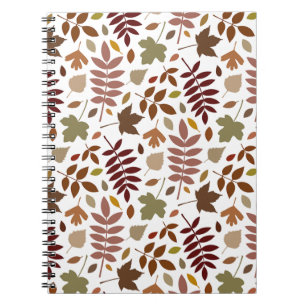 Carnet Couleurs d'automne du Motif rpt Feuille déchiré su