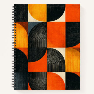 Carnet Couleurs d'automne géométriques de style moderne d