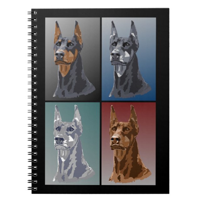 Carnet Couleurs de dobermann (Devant)