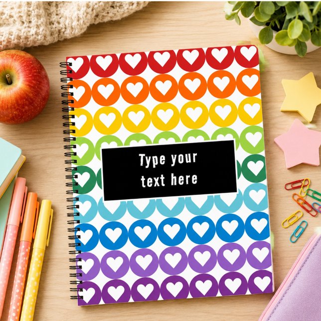 Carnet Couleurs de l'arc-en-ciel  | Mignon retour à l'éco (Rainbow Colors | Cute Back to School Notebook)