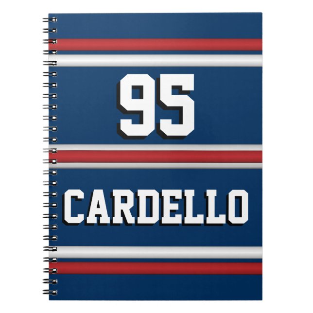 Carnet Couleurs de l'équipe d'athlétisme Stripes personna (Devant)
