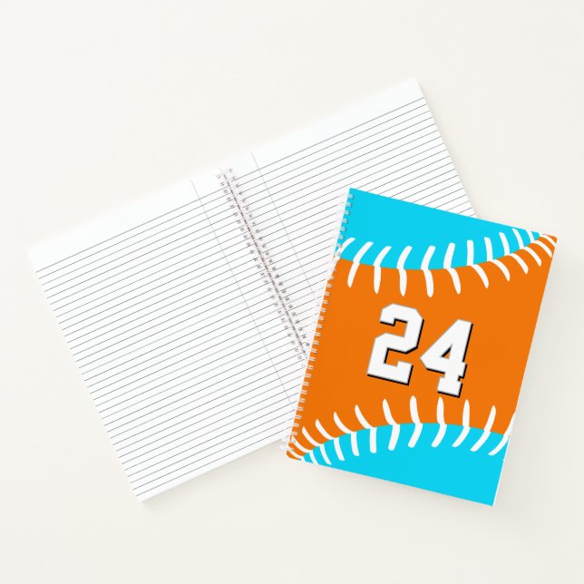 Carnet Couleurs d'une équipe de baseball softball w numér (Intérieur)