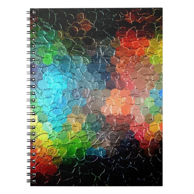 Carnet Couleurs dynamiques abstraites de la peinture | (Devant)