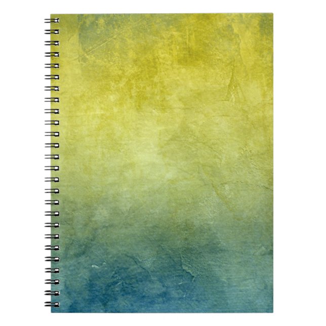 Carnet Couleurs Grunge - Jaune & Bleu (Devant)