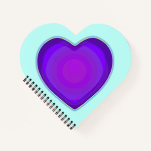 Carnet Couleurs pastel & coeurs violets battre