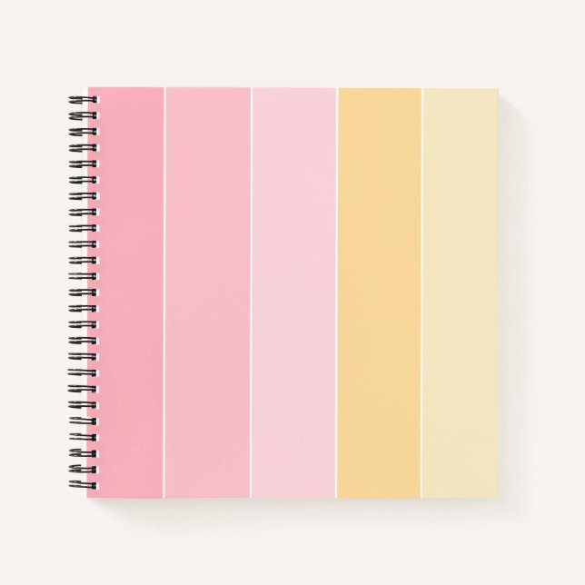 Carnet Couleurs Pastel Moderne Modèle Rose Vanille Tendan (Devant)