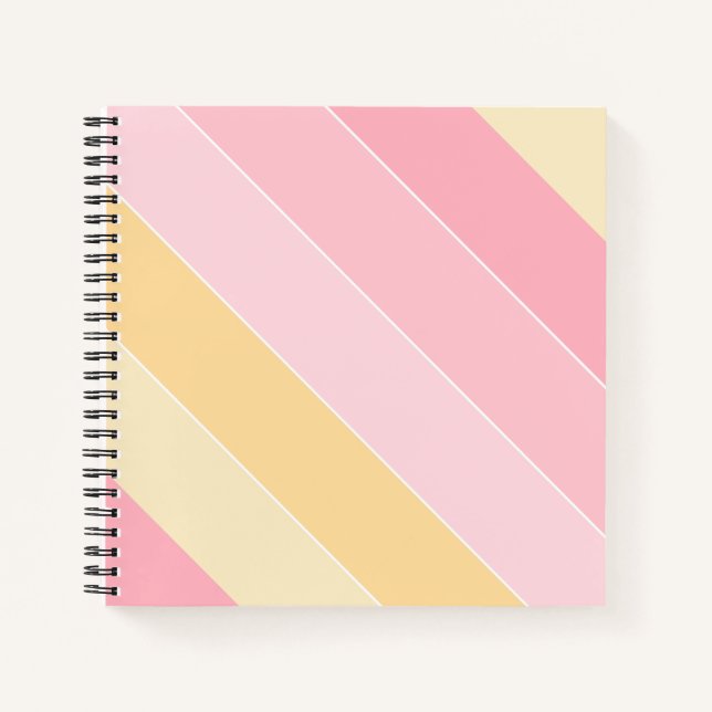 Carnet Couleurs pastel Moderne Modèle Tendance Rose Vanil (Devant)