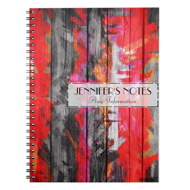 Carnet Couleurs peintes Bois Look #3 (Devant)