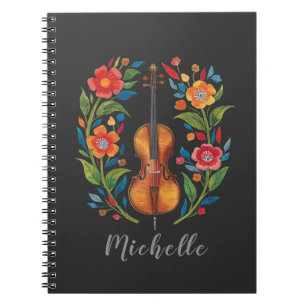 Carnet Couleurs Personnalisées Wildflower Boho Floral Vio