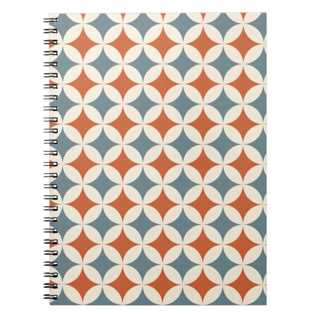Carnet Couleurs rétro Mi-Siècle Cercles modernes (Devant)