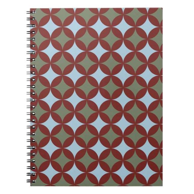 Carnet Couleurs rétro Mi-Siècle Cercles modernes (Devant)