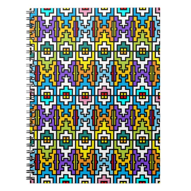 Carnet Couleurs vives motif africain (Devant)