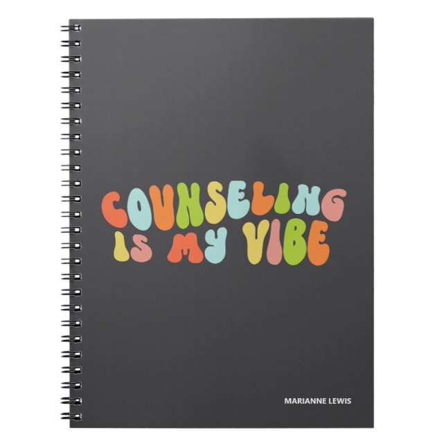 Carnet Counseling Is My Vibe, Groovy Colorful Counselor (Devant)