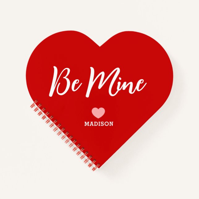 Carnet Coup de coeur rouge en forme de Valentines Journée (Devant)