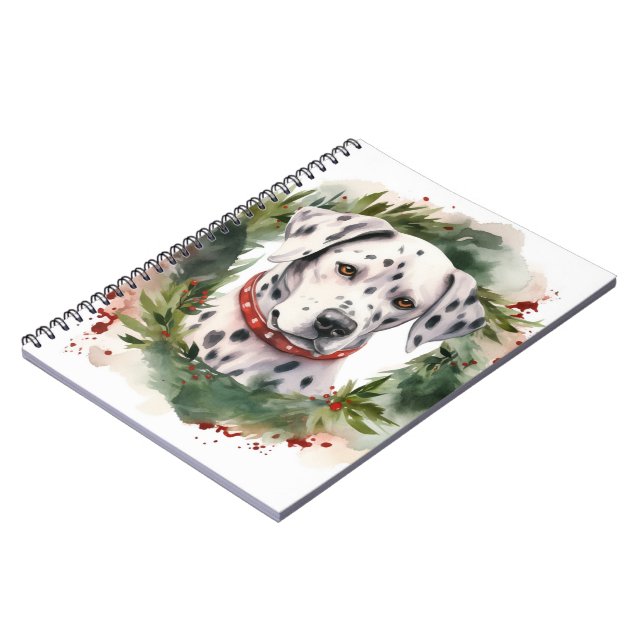 Carnet Coupe festive de la couronne de Noël dalmate (Côté gauche)